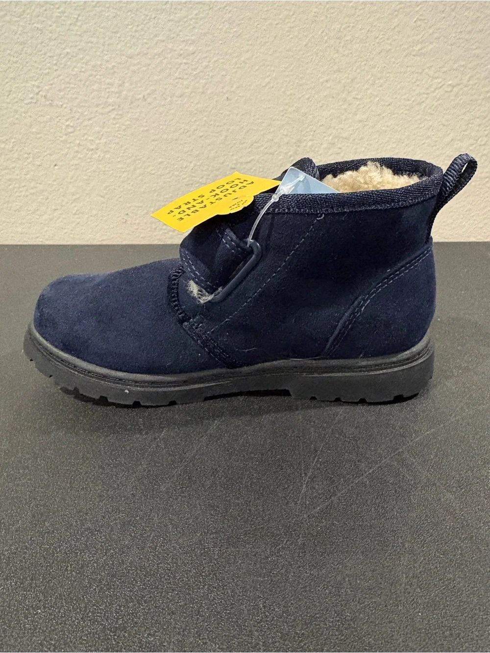 Cat & Jack Boys Magnus Sherpa Lined Ankle Bootie Navy Blue Several Toddler Sizes